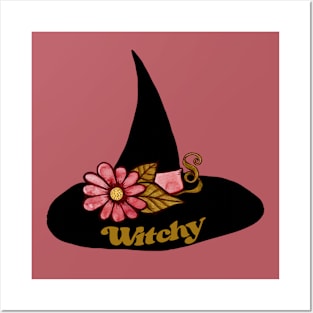 Witchy Fancy Witch Hat Posters and Art